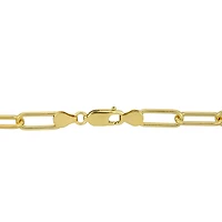 Miabella 18K Yellow Gold Plated Sterling Silver Fancy Link Chain Necklace