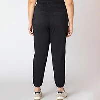 Devoted Taille Plus Femme jogger en denim avec cordon de serrage