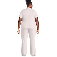 Pyjama 2 pièces avec haut à col cranté George Plus pour femmes