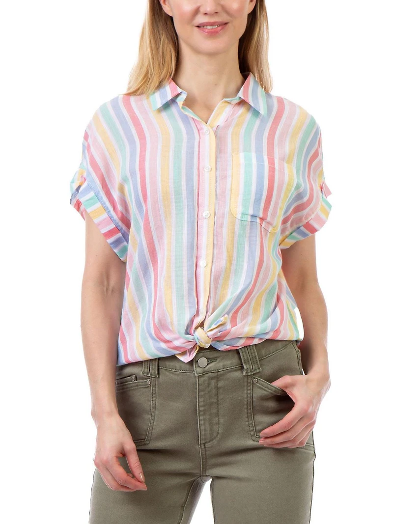 Jordache Women's Tie Front Shirt