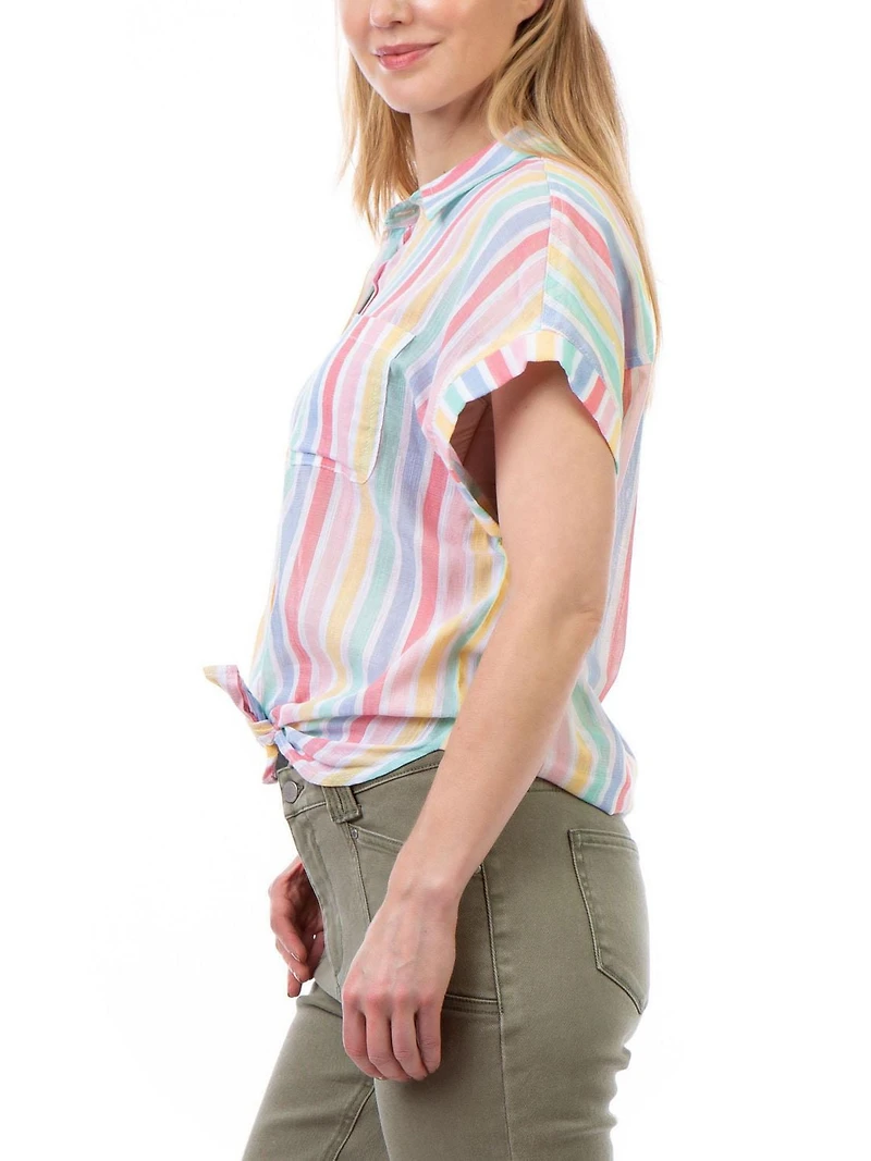 Jordache Women's Tie Front Shirt