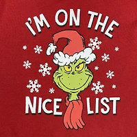 The Grinch Infant Long Sleeve Rib-knit crew neck Bodysuit, Rib-knit leg openings, with snaps along inseam for easy dressing and changing.