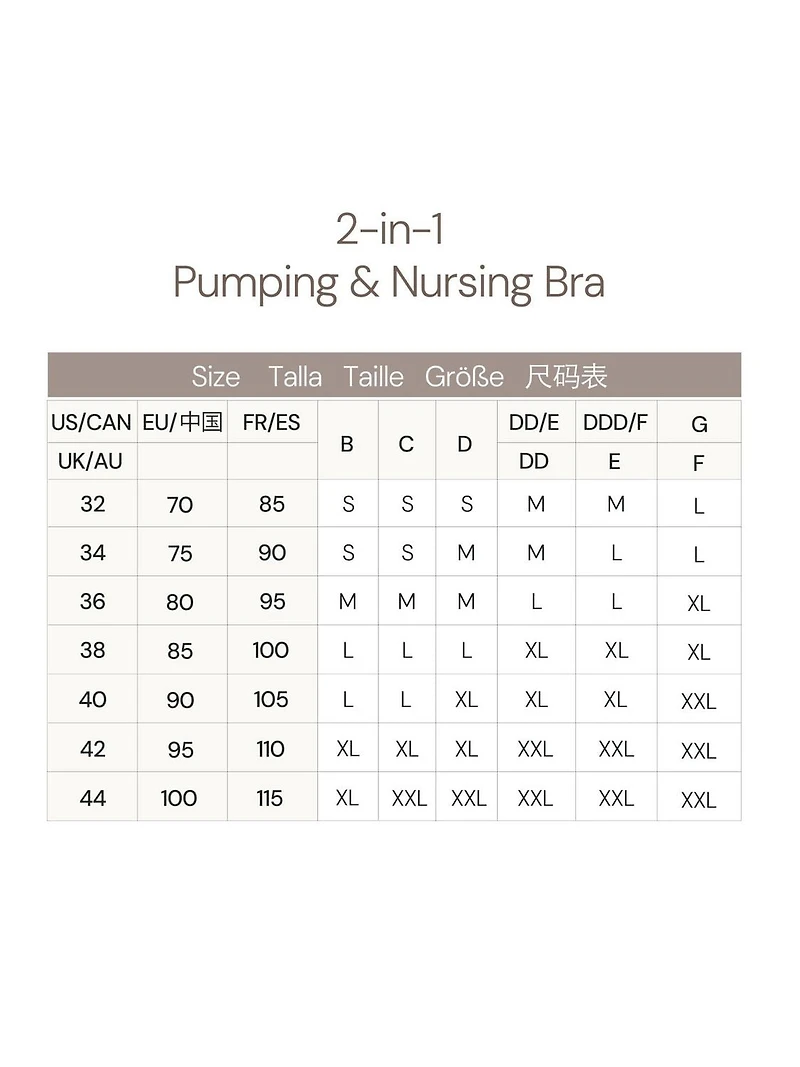 Basics by Bravado Women's 2-in-1 Pumping and Nursing Bra, Sizes S-XXL