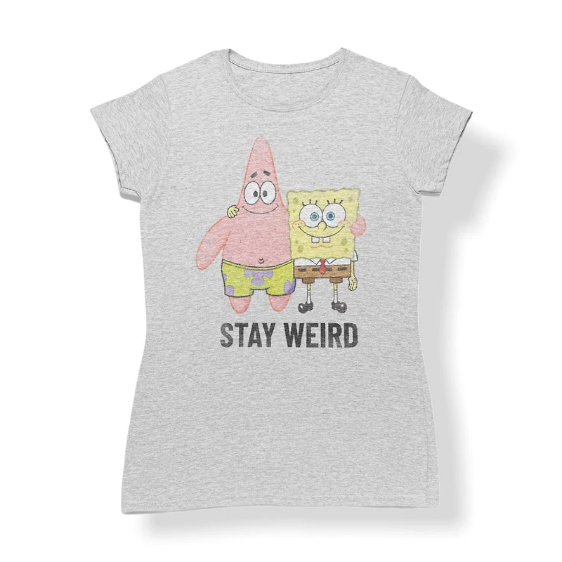 Sponge Bob Short sleeve, Crew Neck T-Shirt for Ladies