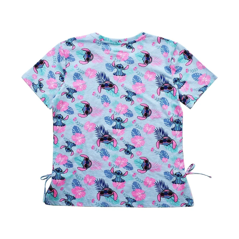 Haut tendance à manches courtes Disney Lilo & Stitch pour femme