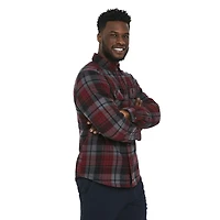 Veston style chemise en flanelle doublée de sherpa George pour hommes