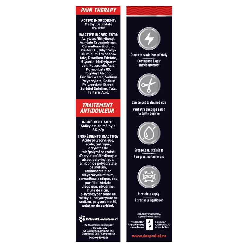 Deep Relief Patch chauffant extra puissant pour soulager la douleur, soulager et apaiser les muscles endoloris Patchs chauffants pour soulager la douleur, 6 unités