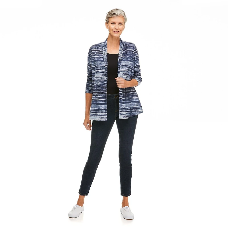 Cardigan en hacci rayé Penmans pour femmes