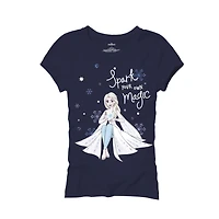 Filles Disney La Reine des Neiges 2 Spark Your Magic Elsa T-shirt à manches courtes