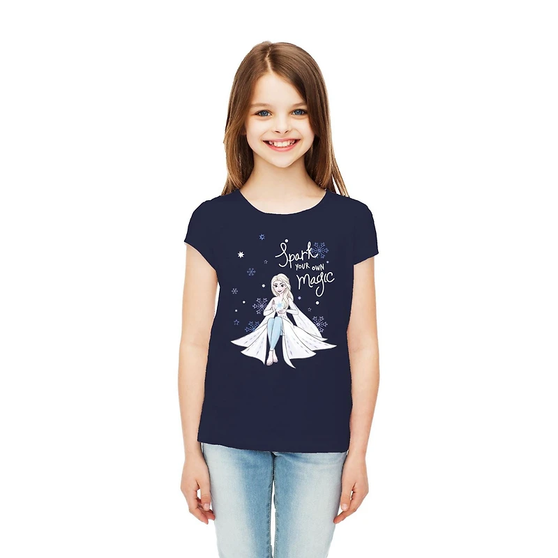 Filles Disney La Reine des Neiges 2 Spark Your Magic Elsa T-shirt à manches courtes