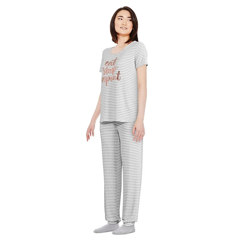 George Women's Hacci Jersey Pajamas 2-Piece Set