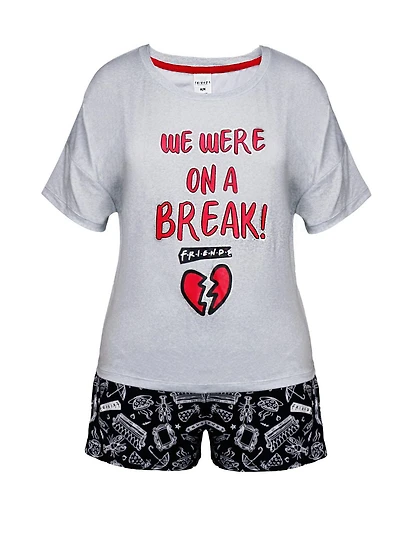 Friends two piece pajama set for ladies