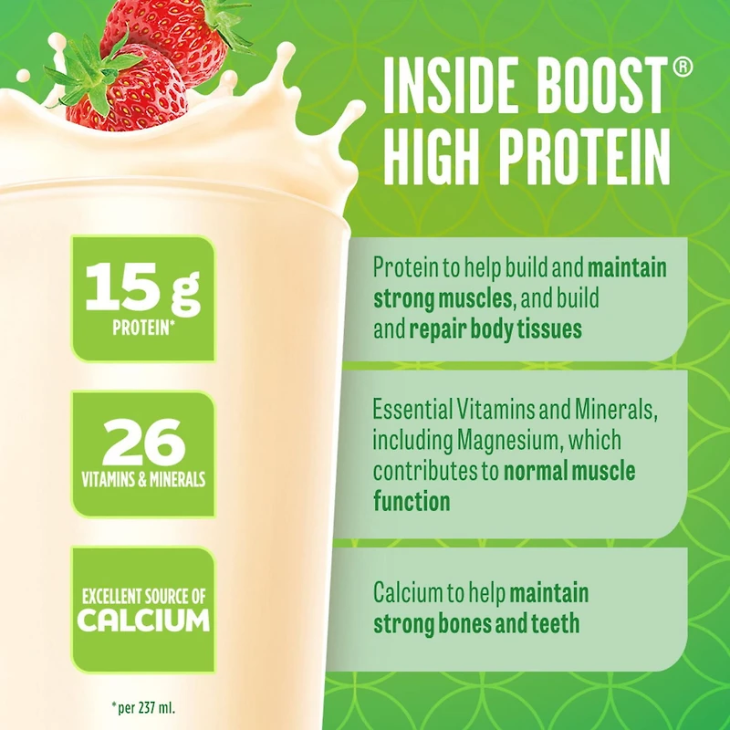 BOOST High Protein Meal Replacement Drink – Strawberry 6 x 237 ml, 6 x 237 ML