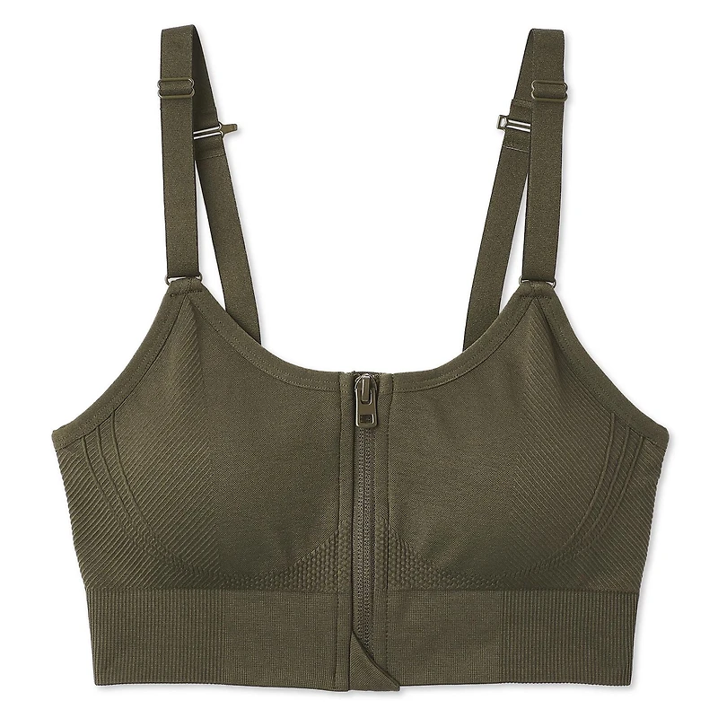Soutien-gorge sport zippé Athletic Works pour femmes