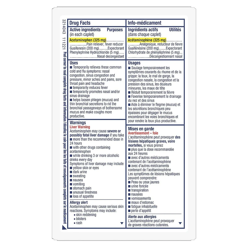 Mucinex ® Multi-Action Cold & Sinus Caplets, 20 Count