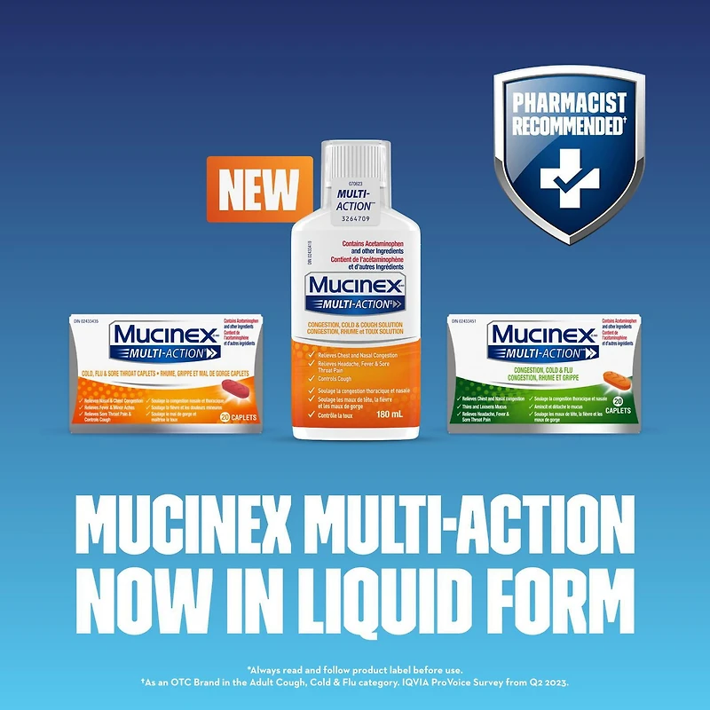 Mucinex ® Multi-Action Cold & Sinus Caplets, 20 Count