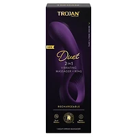 Trojan Duet Massager 2 in1 Dual Motors Multi-Speed Vibrator and Ring, 1 Count
