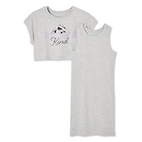 Disney Girls' Minnie Mouse Dress 2-Piece Set, Sizes XS-XL