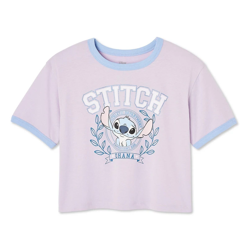 Disney Girls' Stitch Ringer Tee