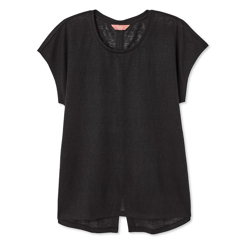 T-shirt avec boutons dans le dos Iyla pour femmes Tailles P-TTG