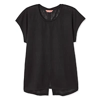 T-shirt avec boutons dans le dos Iyla pour femmes Tailles P-TTG