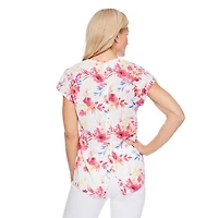 T-shirt avec boutons dans le dos Iyla pour femmes Tailles P-TTG