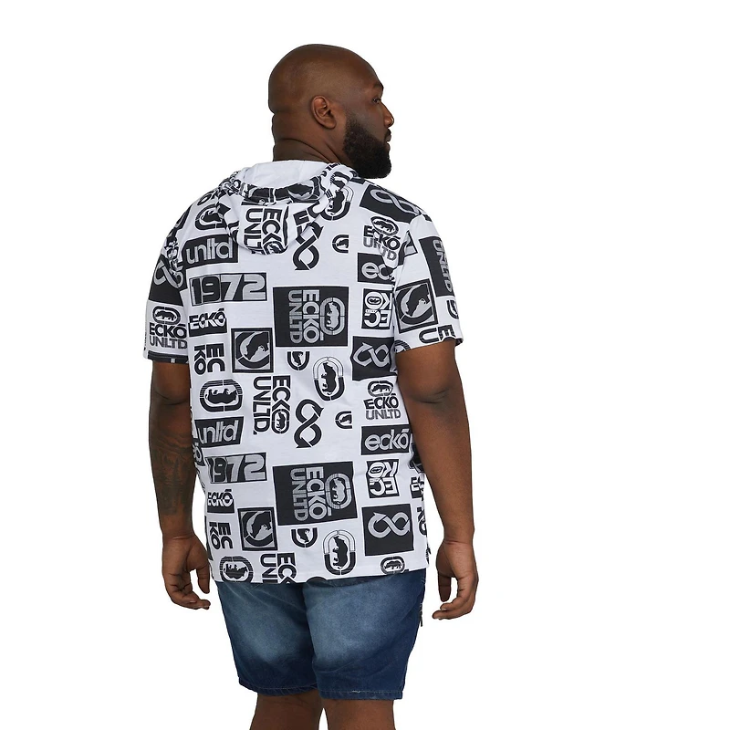 Ecko UNLTD sweat à capuche à manches courtes pour hommes