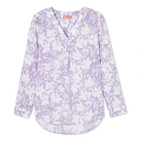 Iyla Women's Printed Roll-Cuff Top