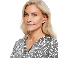 Iyla Women's Printed Roll-Cuff Top