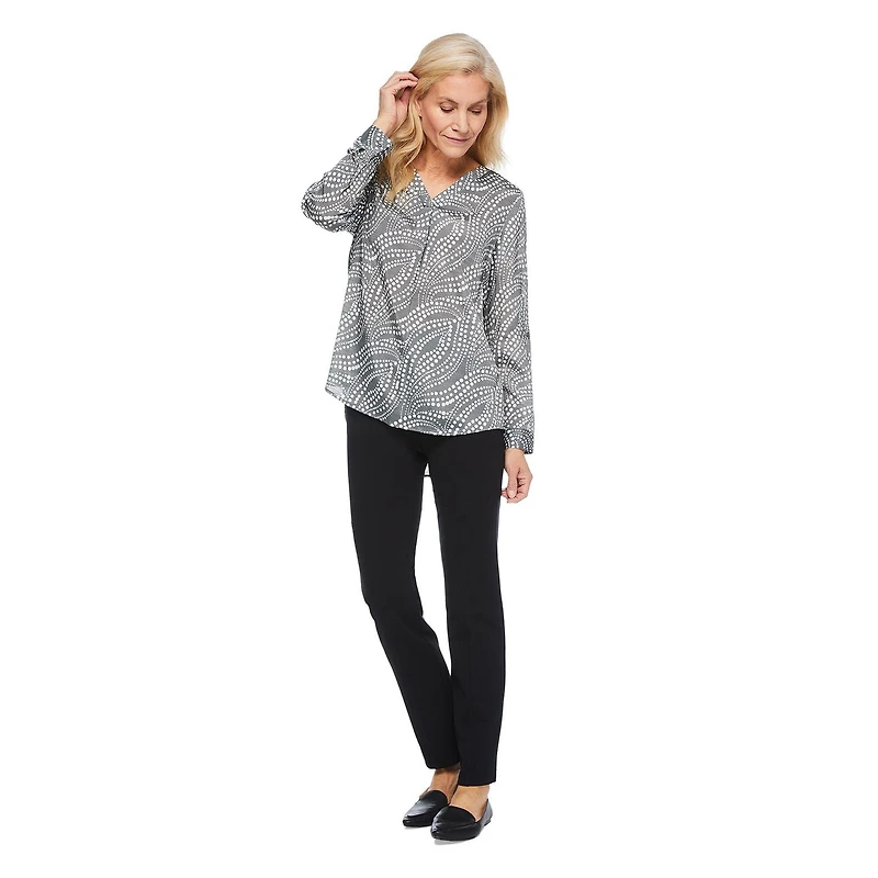 Iyla Women's Printed Roll-Cuff Top