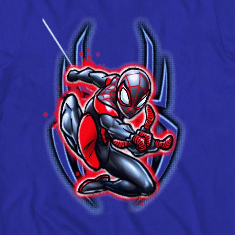Boys Marvel Spashy Miles Short Sleeve T-Shirt
