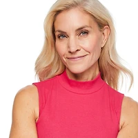 Iyla Women's Mock Neckline Rib Top