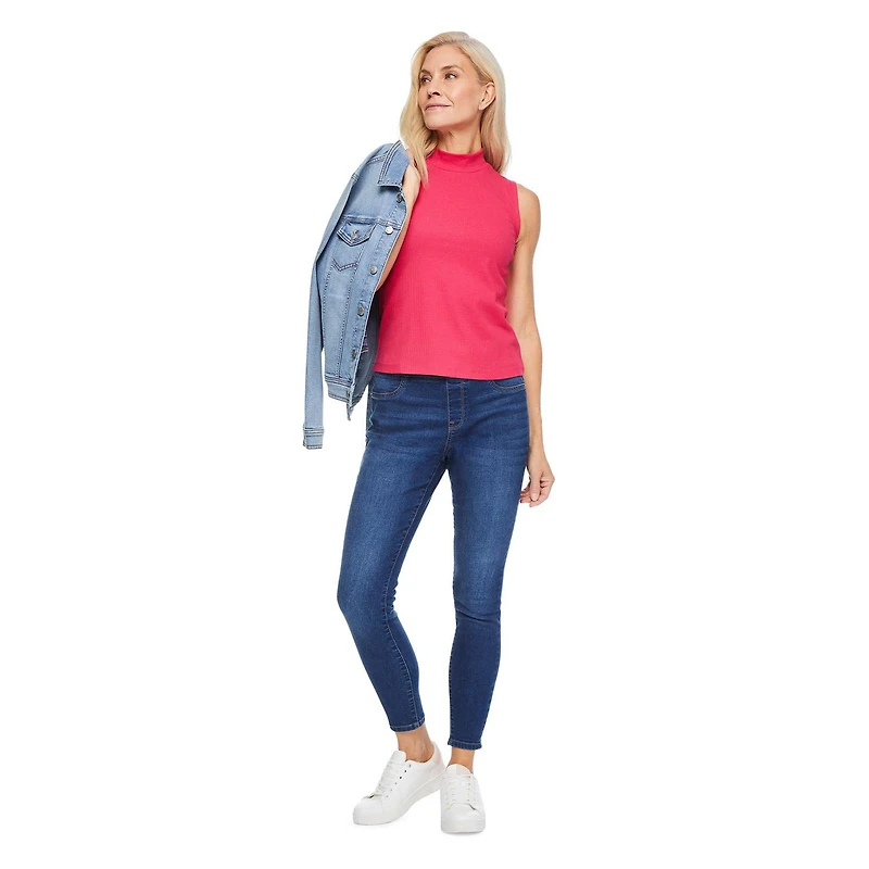 Iyla Women's Mock Neckline Rib Top