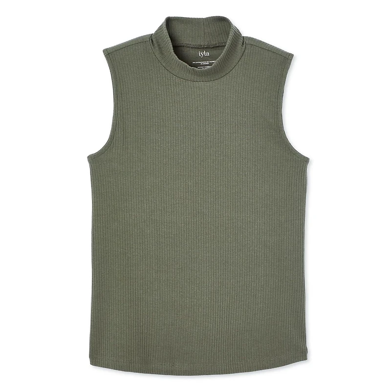 Iyla Women's Mock Neckline Rib Top