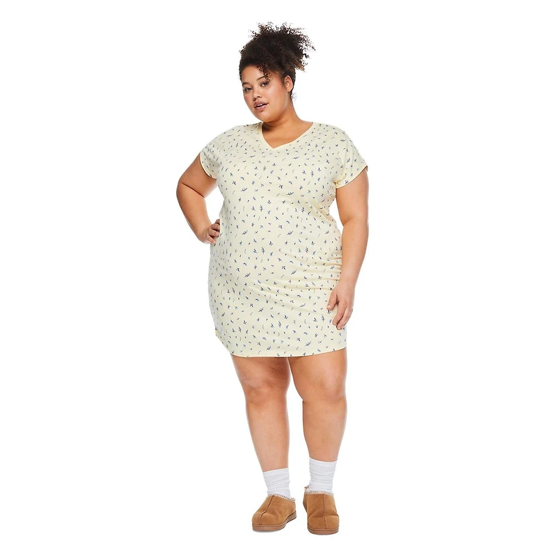 Chemise de nuit à encolure en V George Plus pour femmes