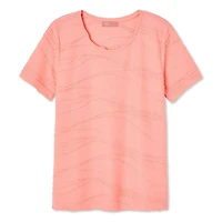 T-shirt à motif ondulé Iyla pour femmes Tailles P-TTG