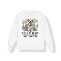 Guns N' Roses T-shirt homme manches longues avec poignets côtelés