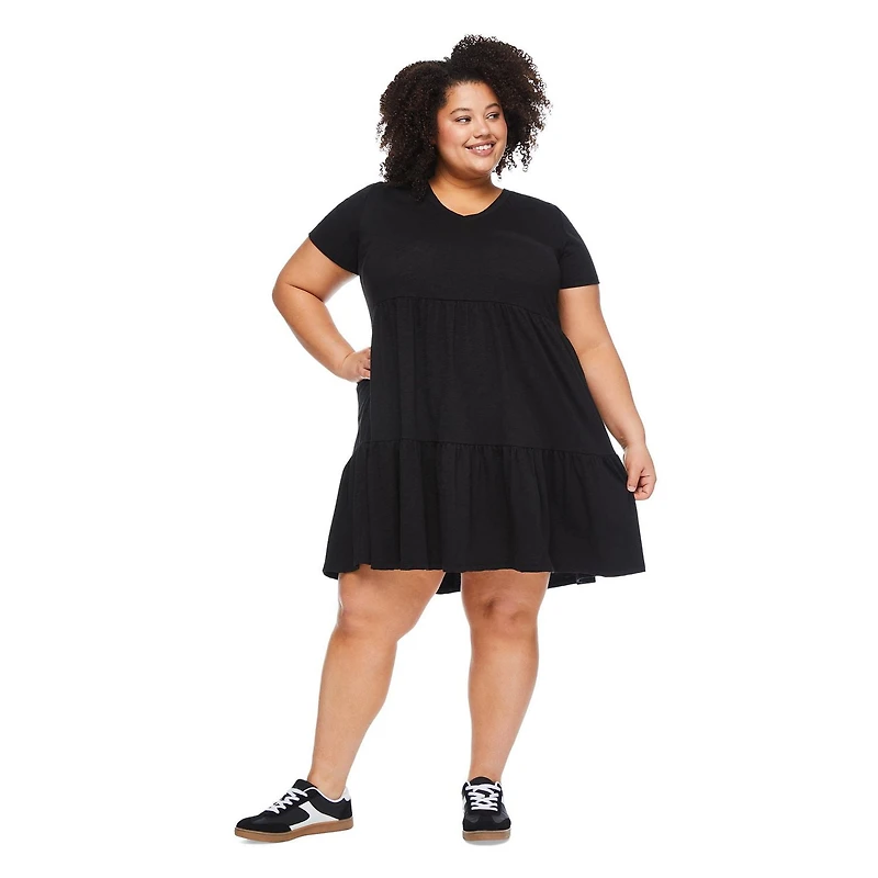 George Women's Plus Tiered T-Shirt Dress