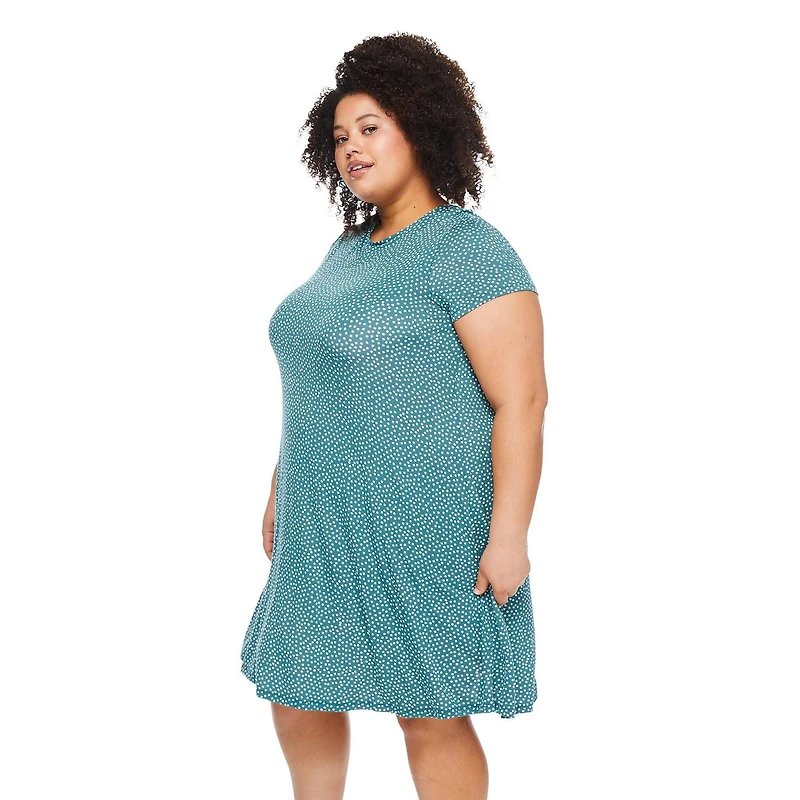 George Women's Plus Swing Dress, Sizes 1X-4X