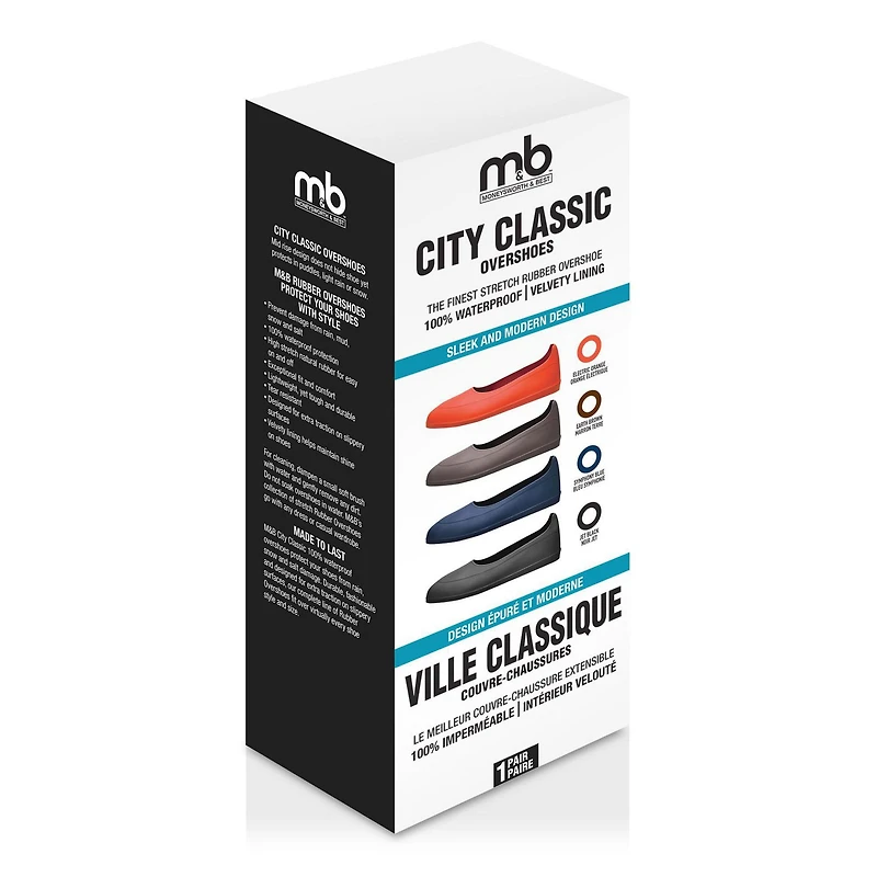 Moneysworth and Best City Classic Rubber Overshoes - Brown 1 Pair, Waterproof, Finest Stretch