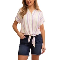 Jordache Chemise à nouer sur le devant pour femmes