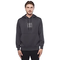 Dark Black Men's Long-Sleeve Hooded Sweatshirt