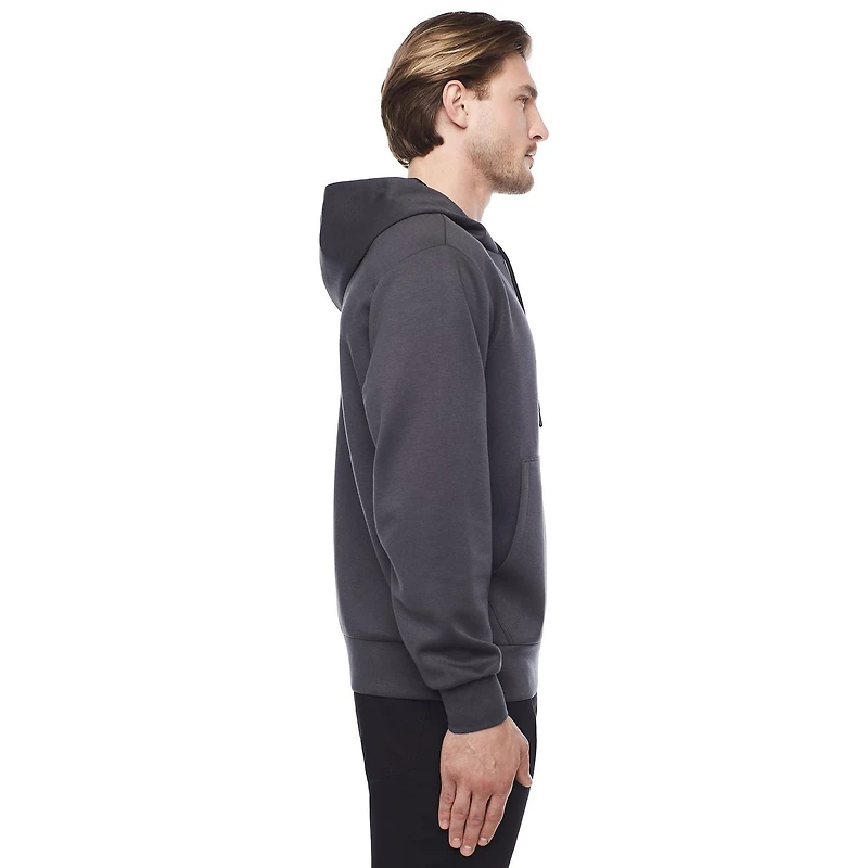 Dark Black Men's Long-Sleeve Hooded Sweatshirt