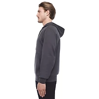 Dark Black Men's Long-Sleeve Hooded Sweatshirt