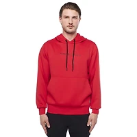 Dark Black Men's Long-Sleeve Hooded Sweatshirt