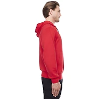 Dark Black Men's Long-Sleeve Hooded Sweatshirt