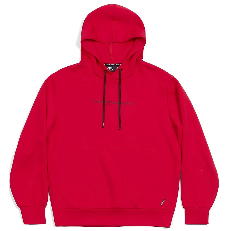 Dark Black Men's Long-Sleeve Hooded Sweatshirt