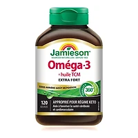 Jamieson Omega-3 Softgels with MCT Oil, 250 mg, 120 Count