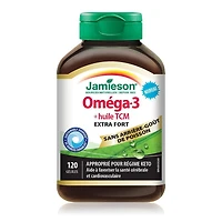 Jamieson Omega-3 Softgels with MCT Oil, 250 mg, 120 Count