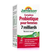Jamieson capsules probiotiques pour femmes, 7 milliards UFC, 45 capsules